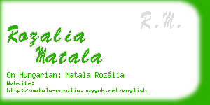 rozalia matala business card