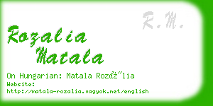 rozalia matala business card